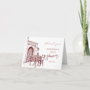 Carte De Remerciements La dolce vita esquisse de mariage italien pour une