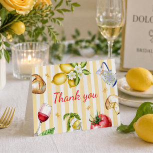 Carte De Remerciements La Dolce Vita Fête de Mariage Italienne