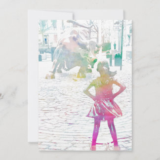 Carte De Remerciements La fille sans peur (aquarelle)