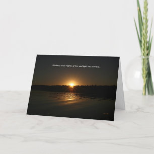 Carte De Remerciements La gentillesse envoie des vagues d'amour et de lum