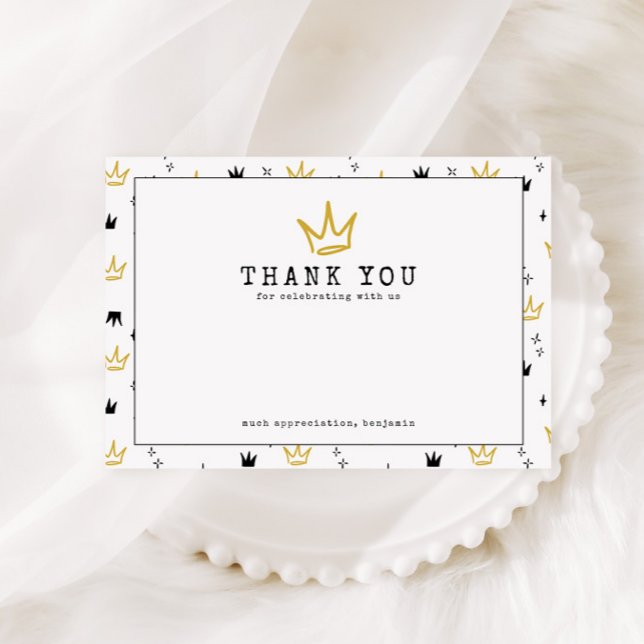 Carte De Remerciements LA GRANDE | Fête notoire du 1er anniversaire des a (Créateur téléchargé)