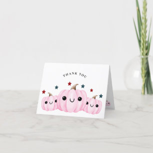 Carte De Remerciements La Jolie Citrouille Est En Route Baby shower d'H