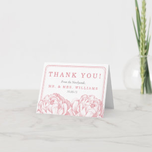 Carte De Remerciements La jolie collection de mariage florale Pretty Peon