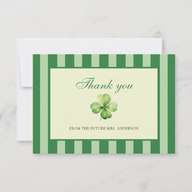 Carte De Remerciements La mariée la plus chanceuse : Shower de mariage (Devant)