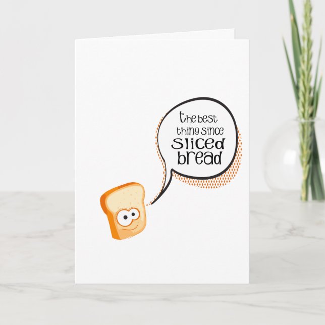 Carte De Remerciements La meilleure chose depuis le pain coupé en (Devant)