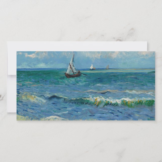 Carte De Remerciements La mer aux Saintes Maries de la Mer | Van Gogh (Devant)