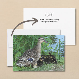 Carte De Remerciements La Mère Canard et les Canetons Remerciement aux En