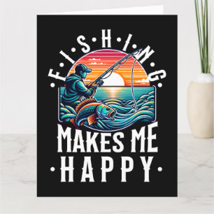 Carte De Remerciements La Pêche Me Rend Heureux