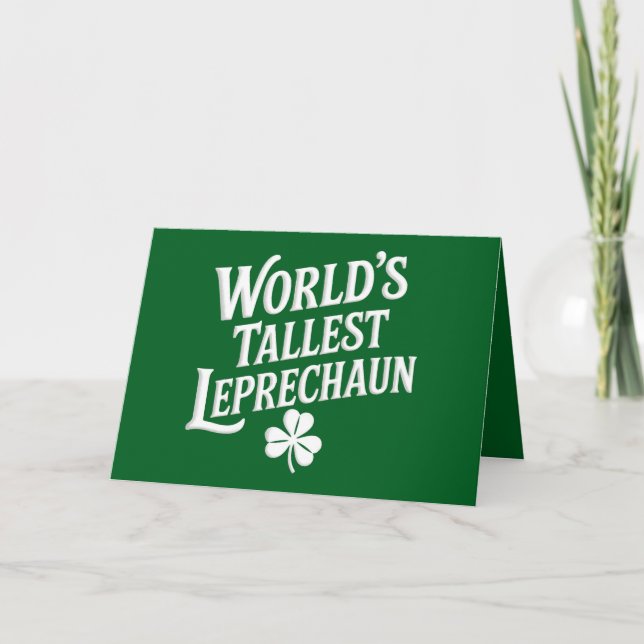 Carte De Remerciements La plus grande journée du Leprechaun Irish St Patr (Devant)