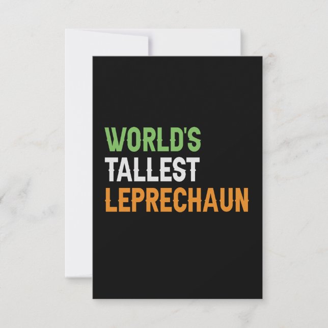 Carte De Remerciements La plus haute Leprechaun Funny Irish St Patrick du (Devant)