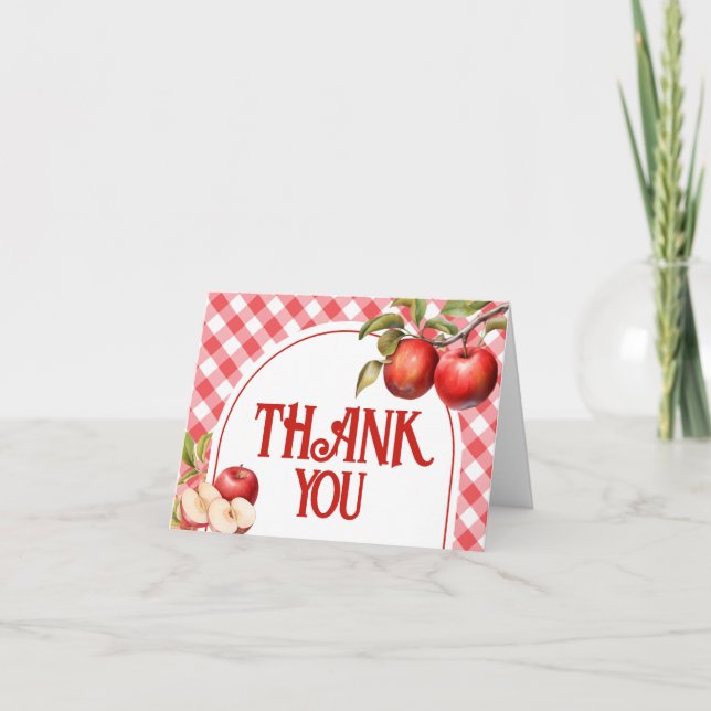 Carte De Remerciements La pomme de notre Baby shower oculaire (Devant)