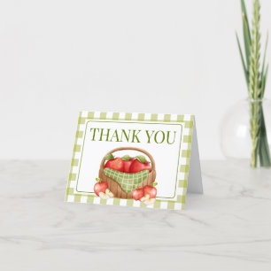 Carte De Remerciements La pomme de notre Baby shower oculaire