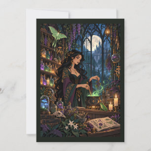 Carte De Remerciements La Potion de Sorcière de l'Apothicaire de Minuit F