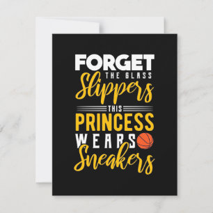 Carte De Remerciements La princesse de basket-ball porte des Baskets