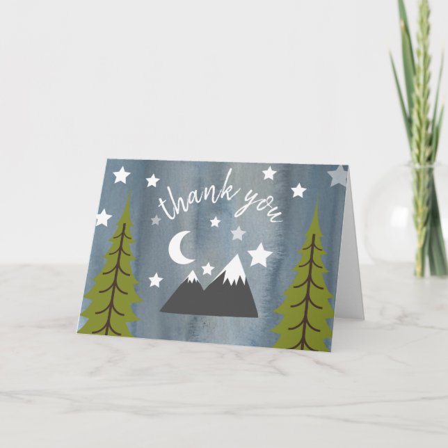 Carte De Remerciements La région sauvage d'aquarelle tient le premier (Devant)