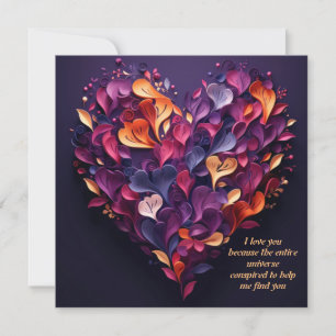 Carte De Remerciements La Saint Valentin juste toi et moi remerciez ta ca