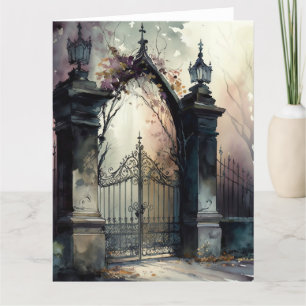 Carte De Remerciements La série Porte de Cimetière Gothique Design 12