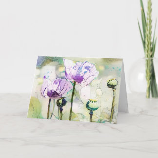 Carte De Remerciements La série Squiggle - Poppies