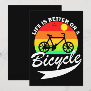 Carte De Remerciements La vie est meilleure à bicyclette 