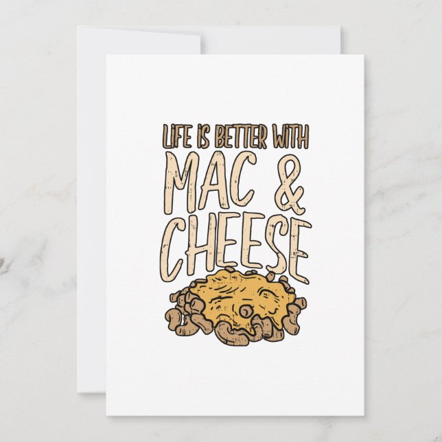 Carte De Remerciements La vie est meilleure avec Mac & Cheese Macaron Noo (Devant)