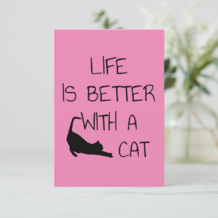 Carte De Remerciements La vie est meilleure avec un chat - Amoureux des c
