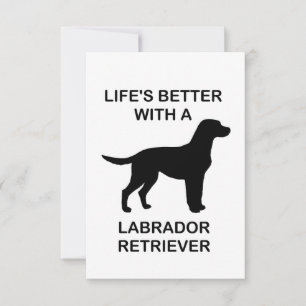 Carte De Remerciements La vie est meilleure avec un Labrador Retriever