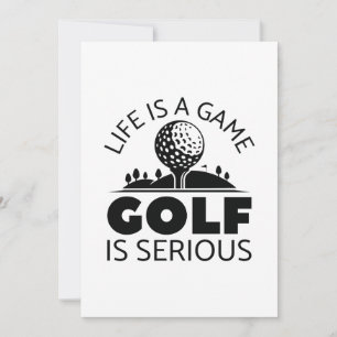 Carte De Remerciements La Vie Est Un Jeu Le Golf Est Sérieux