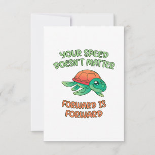 Carte De Remerciements La vitesse de la tortue n'a pas d'importance