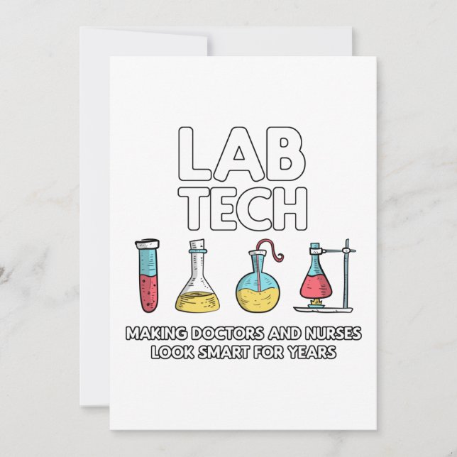 Carte De Remerciements Lab Tech Laboratoire (Devant)