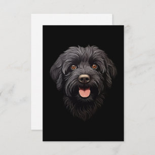 Carte De Remerciements Labradoodle Chien noir