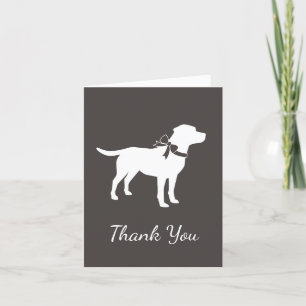Carte De Remerciements Labrador Baby shower de chien Laboratoire gris Neu