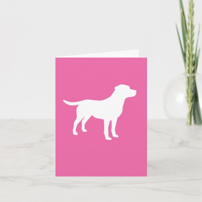Carte De Remerciements Labrador Chien Baby shower Girl Lab Rose (Devant)