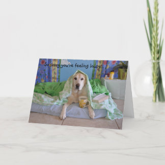 Carte De Remerciements Lâchez-vous, photo de chien qui joue malade