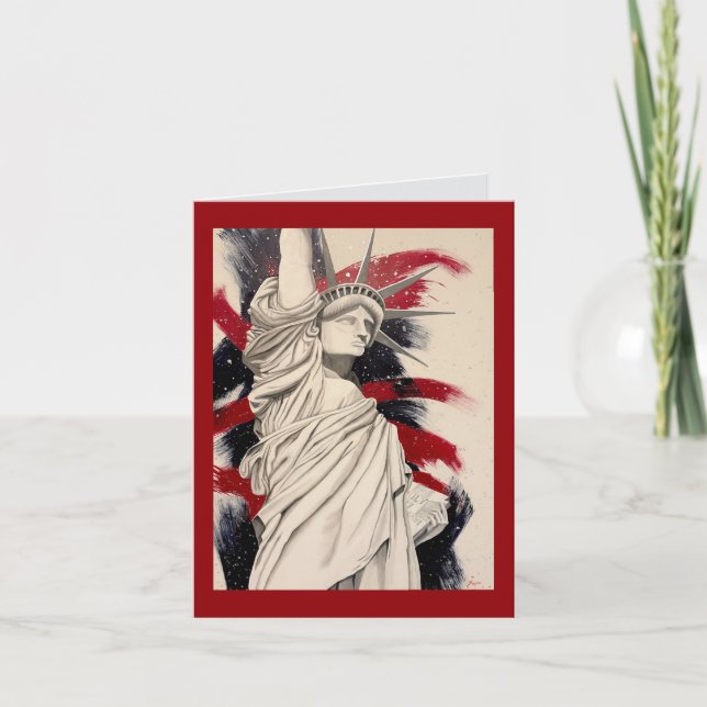 Carte De Remerciements « Lady Liberty » (Devant)