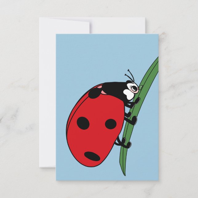 Carte De Remerciements Ladybug à la soif (Devant)