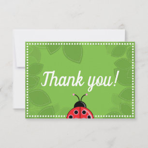 Carte de remerciements Ladybug mignon