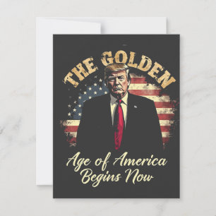 Carte De Remerciements L'âge d'or de l'Amérique commence maintenant Trump