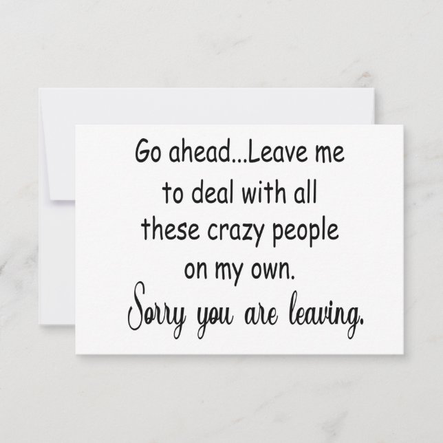 Carte De Remerciements laisser des cadeaux amusants au collègue (Devant)