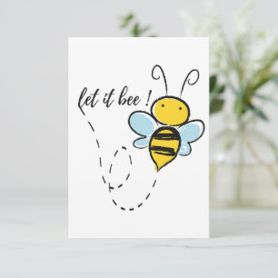 Carte De Remerciements Laissez-le être, citation de motivation dessin à l