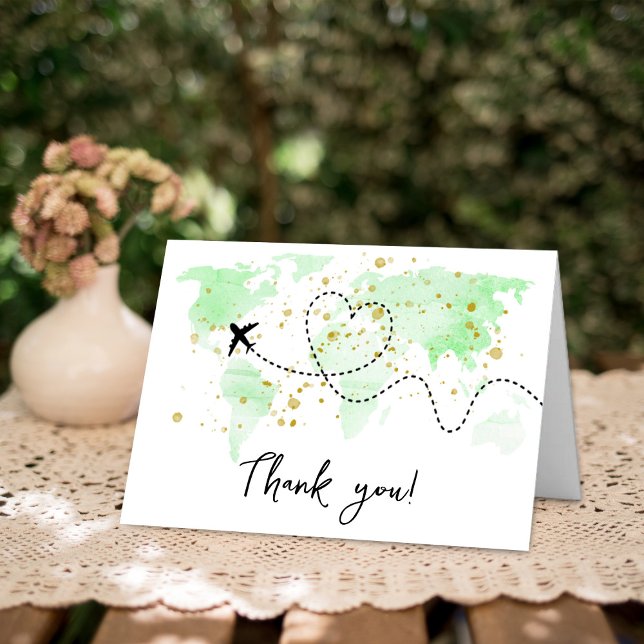 Carte De Remerciements "Laissons Commencer L'Aventure !" Baby shower Cart (Créateur téléchargé)