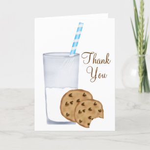 Carte De Remerciements lait et biscuits