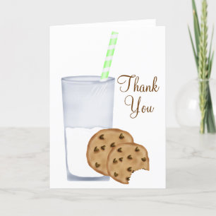 Carte De Remerciements lait et biscuits