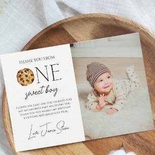 Carte De Remerciements Lait et Cookies Joyeux Anniversaire Petit Garçon