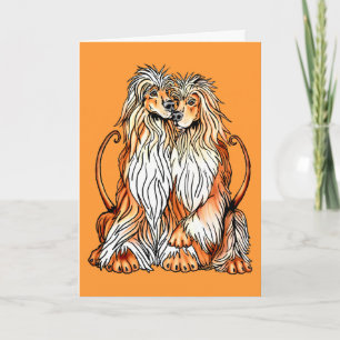 Carte De Remerciements L'amour des chiots afghans