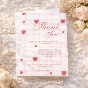 Carte De Remerciements L'amour est dans l'air Fête de mariage aux coeurs 