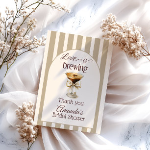 Carte De Remerciements L'amour est en train de préparer un cocktail Espre