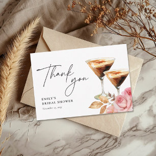 Carte De Remerciements L'amour est en train de préparer une élégante douc