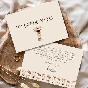 Carte De Remerciements L'amour est en train de préparer une fête prénupti