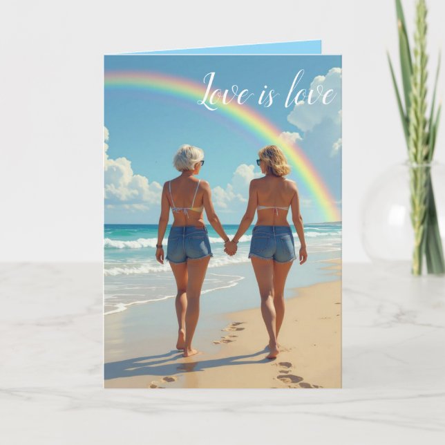 Carte De Remerciements L'amour est l'amour (Devant)