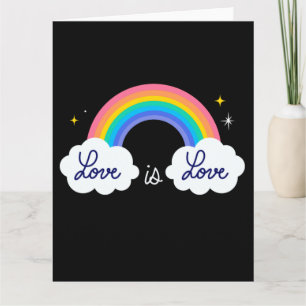 Carte De Remerciements L'amour est l'amour. Fierté LGBT+. Arc-en-ciel Mer